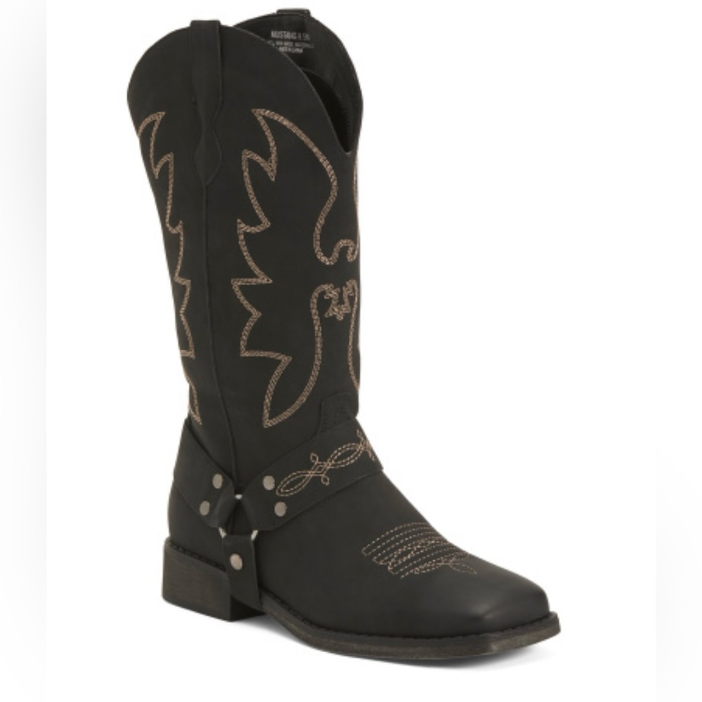 Cushionnaire size 6.5 Women’s Western Mustang Black‎ Boots